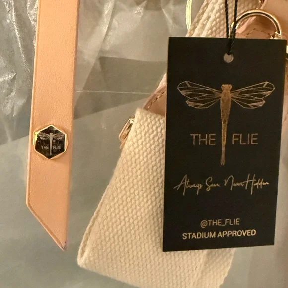 The Flie Ticket Holder Bag NEW velvet dust bag, clear stadium festival tote gift - Picture 5 of 10